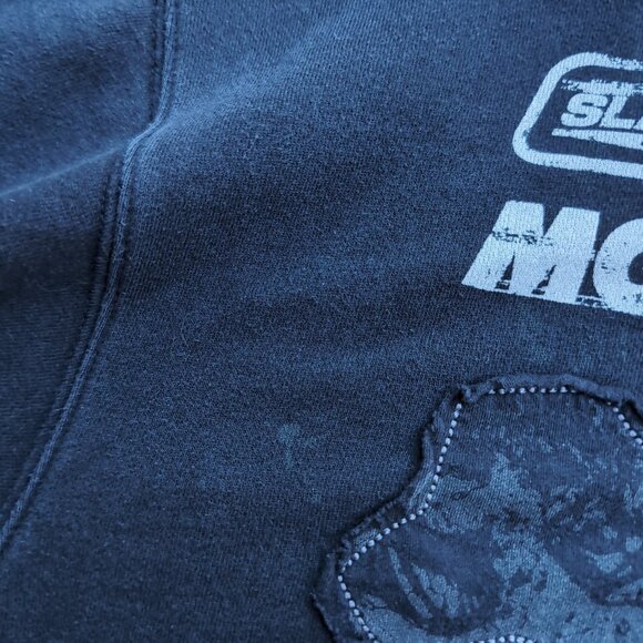 Icon Vortex Full Zip Hoodie Men's L Black Motorcycle Biker Skull and Crossbones - Picture 3 of 8